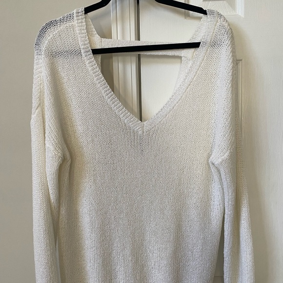 White Women's Sweater - Picture 3 of 4